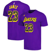 LeBron James Los Angeles Lakers Jordan Brand 2022/23 Statement Edition Name & Number T-Shirt - Purple online