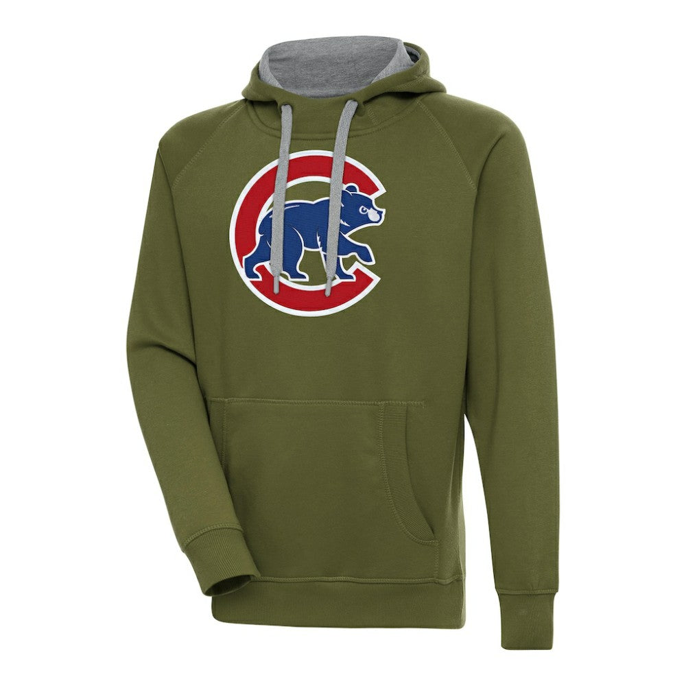 Chicago Cubs Antigua Victory Pullover Hoodie - Olive
