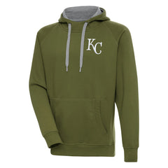 Kansas City Royals Antigua Victory Pullover Hoodie - Olive