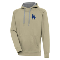 Los Angeles Dodgers Antigua Victory Pullover Hoodie - Khaki
