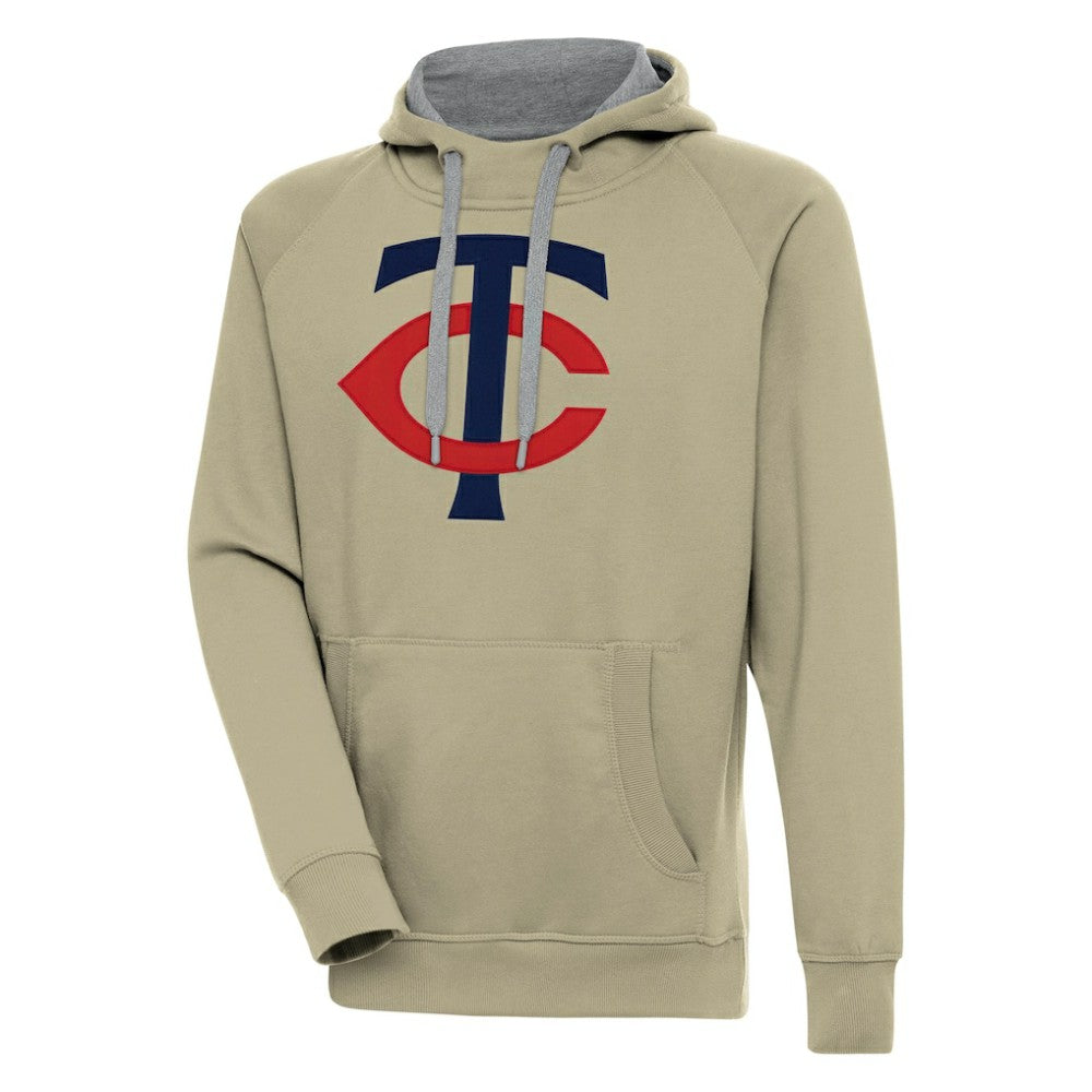 Minnesota Twins Antigua Victory Pullover Hoodie - Khaki