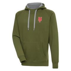 New York Mets Antigua Victory Pullover Hoodie - Olive