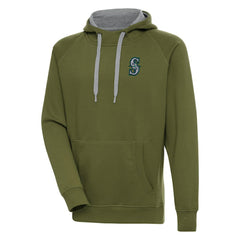 Seattle Mariners Antigua Victory Pullover Hoodie - Olive
