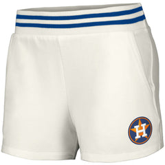 Houston Astros Lusso Women's Maeg Tri-Blend Pocket Shorts - White