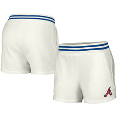 Atlanta Braves Lusso Women's Maeg Tri-Blend Pocket Shorts - White