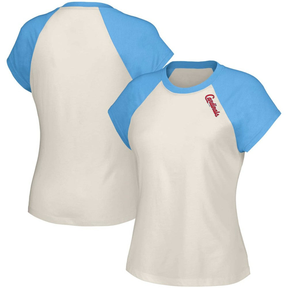 St. Louis Cardinals Lusso Women's Nikki Raglan T-Shirt - White