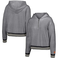 San Francisco Giants Lusso Women's Magnolia Tri-Blend Quarter-Zip Hoodie - Gray