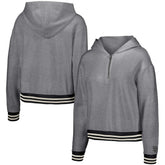 San Diego Padres Lusso Women's Magnolia Tri-Blend Quarter-Zip Hoodie - Gray