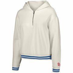 St. Louis Cardinals Lusso Women's Magnolia Tri-Blend Quarter-Zip Hoodie - White