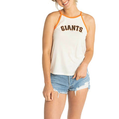 San Francisco Giants Lusso Women's Nadine Halter Tank Top - White