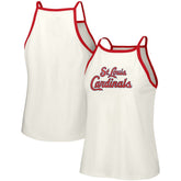 St. Louis Cardinals Lusso Women's Nadine Halter Tank Top - White