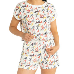 Atlanta Braves Lusso Women's Marge Shorts - White