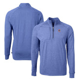 Chicago Cubs Cutter & Buck Adapt Eco Knit Stretch Recycled Quarter-Zip Pullover Top - Heather Royal