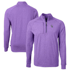 Colorado Rockies Cutter & Buck Adapt Eco Knit Stretch Recycled Quarter-Zip Pullover Top - Heather Purple