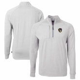 Milwaukee Brewers Cutter & Buck Adapt Eco Knit Stretch Recycled Quarter-Zip Pullover Top - Heather Gray