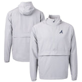 Atlanta Braves Cutter & Buck Charter Eco Recycled Half-Zip Anorak Jacket - Gray
