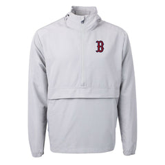 Boston Red Sox Cutter & Buck Charter Eco Recycled Half-Zip Anorak Jacket - Gray