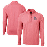 St. Louis Cardinals Cutter & Buck Adapt Eco Knit Stretch Recycled Quarter-Zip Pullover Top - Heather Red