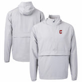 Cleveland Guardians Cutter & Buck Charter Eco Recycled Half-Zip Anorak Jacket - Gray