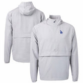 Los Angeles Dodgers Cutter & Buck Charter Eco Recycled Half-Zip Anorak Jacket - Gray