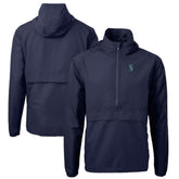 Seattle Mariners Cutter & Buck Charter Eco Recycled Half-Zip Anorak Jacket - Navy