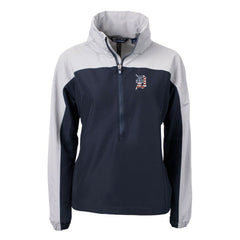 Detroit Tigers Cutter & Buck Women's Charter Eco Recycled Anorak Jacket - Navy/Gray