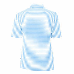 Kansas City Royals Cutter & Buck Women's Virtue Eco Pique Stripe Top - Powder Blue
