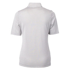Pittsburgh Pirates Cutter & Buck Women's Virtue Eco Pique Stripe Top - Gray