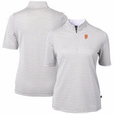 San Francisco Giants Cutter & Buck Women's Virtue Eco Pique Stripe Top - Gray