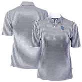 Tampa Bay Rays Cutter & Buck Women's Virtue Eco Pique Stripe Top - Navy