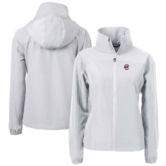 Chicago Cubs Cutter & Buck Women's Charter Eco Recycled Full-Zip Jacket - Gray