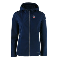 Chicago Cubs Cutter & Buck Women's Evoke Eco Softshell Recycled Full-Zip Jacket - Navy