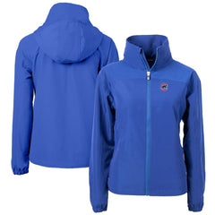 Chicago Cubs Cutter & Buck Women's Charter Eco Recycled Full-Zip Jacket - Blue