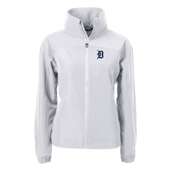 Detroit Tigers Cutter & Buck Women's Charter Eco Recycled Full-Zip Jacket - Gray