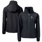 Los Angeles Dodgers Cutter & Buck Women's Charter Eco Recycled Full-Zip Jacket - Black