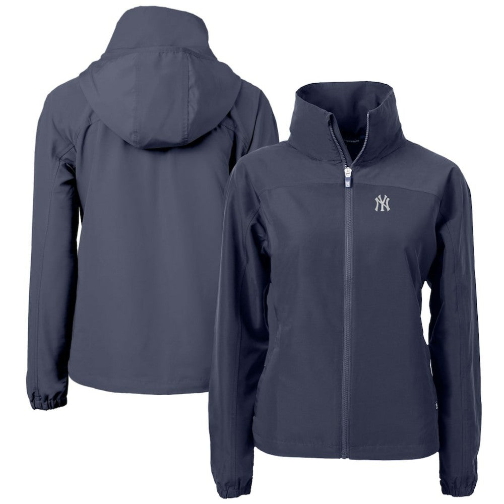 New York Yankees Cutter & Buck Women's Charter Eco Recycled Full-Zip Jacket - Navy
