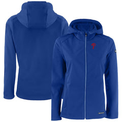 Philadelphia Phillies Cutter & Buck Women's Evoke Eco Softshell Recycled Full-Zip Jacket - Royal