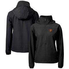 Baltimore Orioles Cutter & Buck Women's Charter Eco Recycled Half-Zip Anorak Jacket - Black