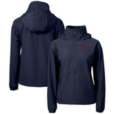 Philadelphia Phillies Cutter & Buck Women's Charter Eco Recycled Half-Zip Anorak Jacket - Navy