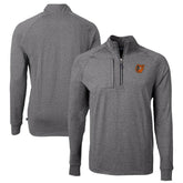 Baltimore Orioles Cutter & Buck Big & Tall Adapt Eco Knit Stretch Recycled Quarter-Zip Pullover Top - Heather Black