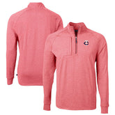 Minnesota Twins Cutter & Buck Big & Tall Adapt Eco Knit Stretch Recycled Quarter-Zip Pullover Top - Heather Red
