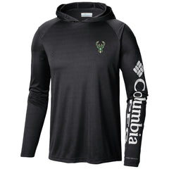 Milwaukee Bucks Terminal Tackle Long Sleeve Hoodie T-Shirt - Black | Columbia for sale