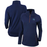 Minnesota Timberwolves Women's Omni-Wick Outward Nine Quarter-Zip Pullover Top - Navy | Columbia shop