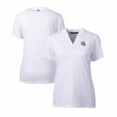 Los Angeles Chargers Cutter & Buck Women's Helmet Logo DryTec Forge Stretch V-Neck Blade Top - White for sale
