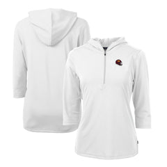 Washington Commanders Cutter & Buck Women's Helmet Logo DryTec Virtue Eco Pique Recycled Half-Zip Pullover Hoodie - White discount
