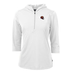 Washington Commanders Cutter & Buck Women's Helmet Logo DryTec Virtue Eco Pique Recycled Half-Zip Pullover Hoodie - White discount
