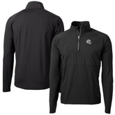 Miami Dolphins Cutter & Buck Helmet Adapt Eco Knit Hybrid Recycled Quarter-Zip Pullover Top - Black outlet