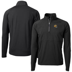 Green Bay Packers Cutter & Buck Helmet Adapt Eco Knit Hybrid Recycled Quarter-Zip Pullover Top - Black outlet