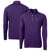 Minnesota Vikings Cutter & Buck Helmet Adapt Eco Knit Stretch Recycled Quarter-Zip Pullover Top - Purple for sale