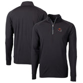 Washington Commanders Cutter & Buck Helmet Adapt Eco Knit Stretch Recycled Quarter-Zip Pullover Top - Black cheap